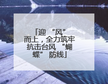 迎 “风” 而上，全力筑牢抗击台风 “蝴蝶” 防线