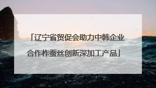辽宁省贸促会助力中韩企业合作柞蚕丝创新深加工产品