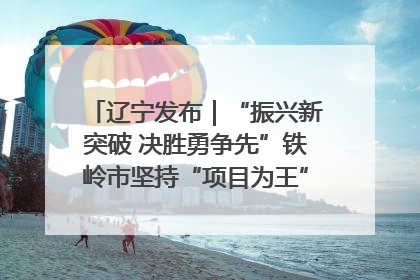 辽宁发布｜“振兴新突破 决胜勇争先”铁岭市坚持“项目为王”推进经济高质量发展