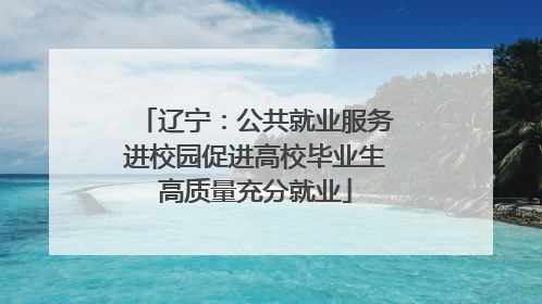 辽宁：公共就业服务进校园促进高校毕业生高质量充分就业