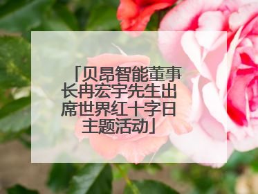 贝昂智能董事长冉宏宇先生出席世界红十字日主题活动