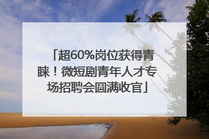超60%岗位获得青睐！微短剧青年人才专场招聘会圆满收官