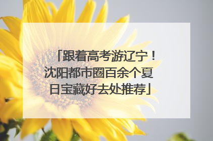 跟着高考游辽宁！沈阳都市圈百余个夏日宝藏好去处推荐