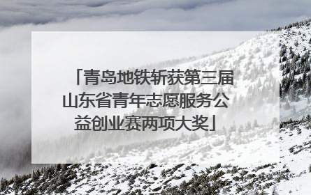 青岛地铁斩获第三届山东省青年志愿服务公益创业赛两项大奖