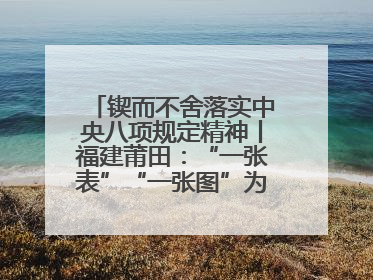 锲而不舍落实中央八项规定精神丨福建莆田：“一张表”“一张图”为基层减轻“数字负担”