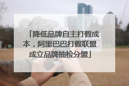 降低品牌自主打假成本，阿里巴巴打假联盟成立品牌抽检分盟