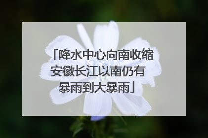 降水中心向南收缩 安徽长江以南仍有暴雨到大暴雨