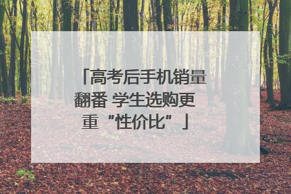 高考后手机销量翻番 学生选购更重“性价比”
