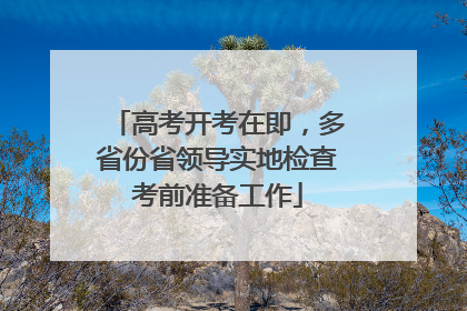 高考开考在即，多省份省领导实地检查考前准备工作
