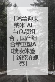 鸿蒙迎来纳米 AI 与仓颉组合，国产组合拳重塑AI搜索体验｜新经济观察