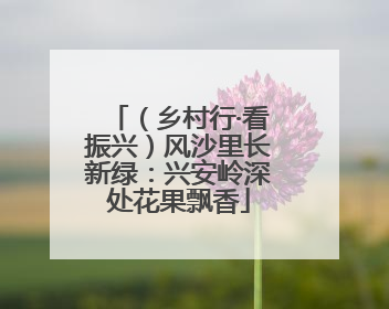 （乡村行·看振兴）风沙里长新绿：兴安岭深处花果飘香