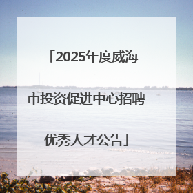 2025年度威海市投资促进中心招聘优秀人才公告
