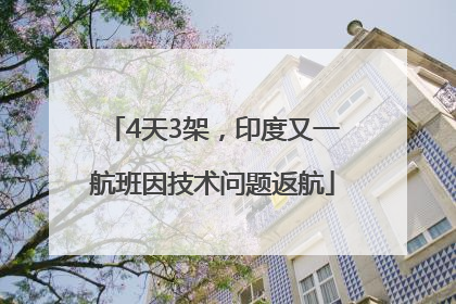 4天3架，印度又一航班因技术问题返航