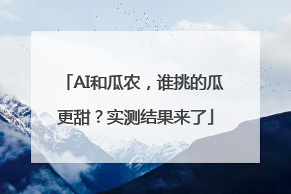 AI和瓜农，谁挑的瓜更甜？实测结果来了